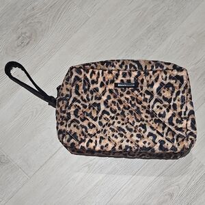 Steve Madden Leopard Print Cosmetic Bag